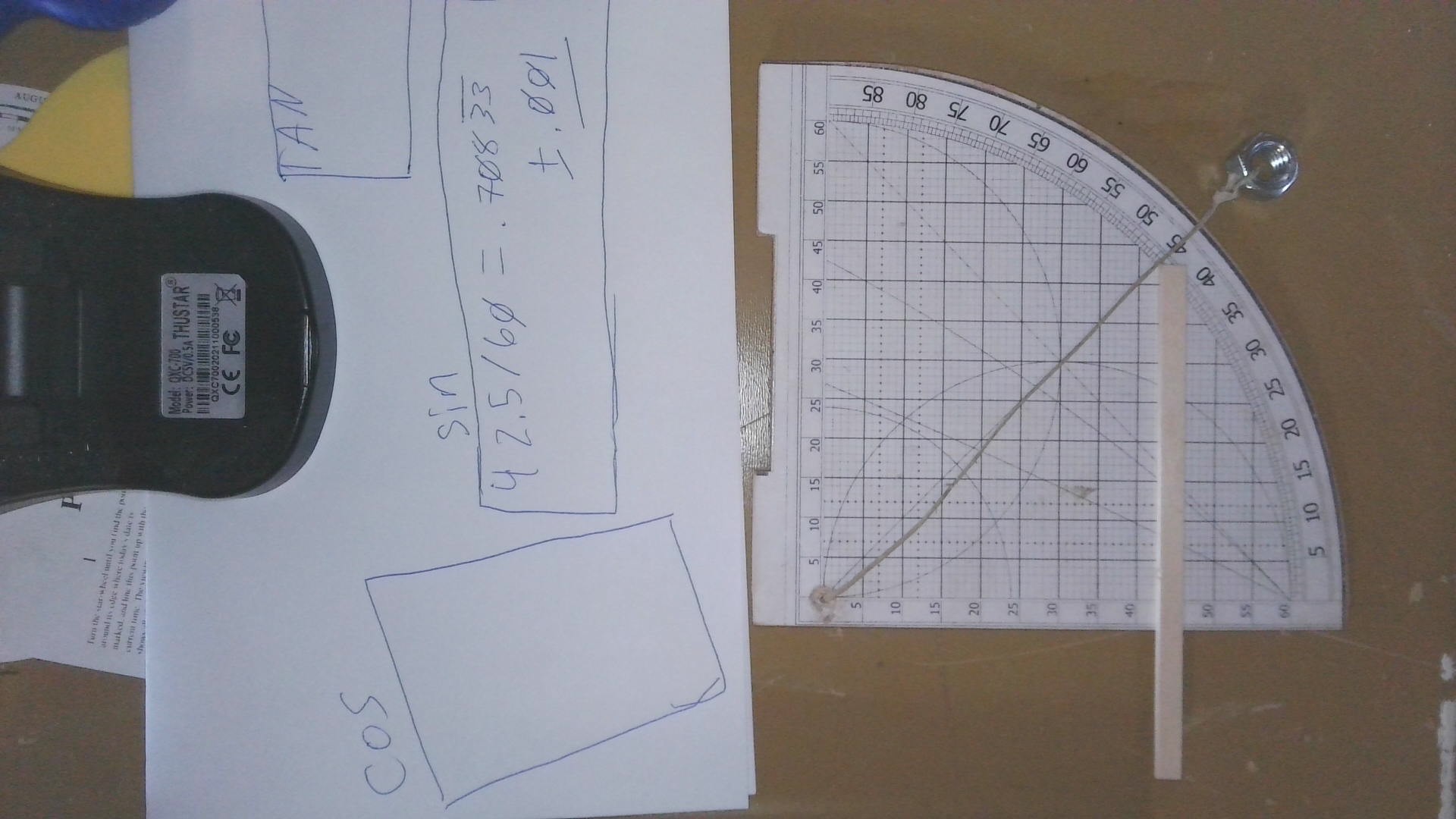 Horizontal follow to the Cosine scale